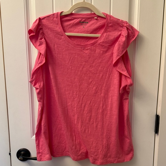 Boden Coral Ruffle Sleeve Blouse - Picture 1 of 5